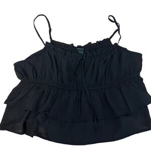 Wild Fable Women's Black Tiered Ruffle Tank Top - Size XL - NWT